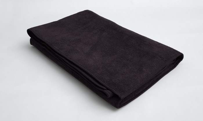 マイクロファイバー 業務用タオル バスタオル ブラック カラータオル 速乾 小さめのバスタオル
