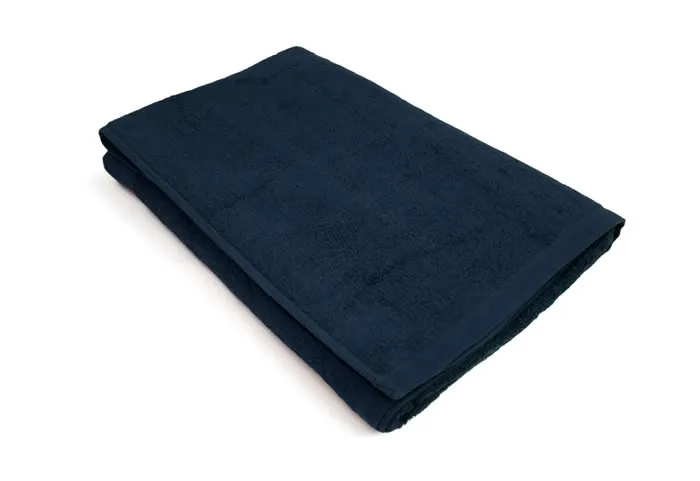 業務用バスタオル 70×140cm ディープブルー 綿100％ 総パイル 無地 